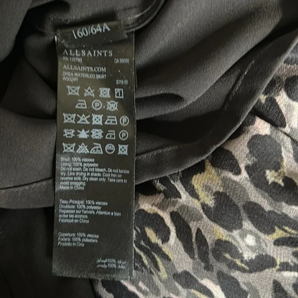 AllSaints Drea Waterloo Skirt. size 4 - Picture 4 of 6